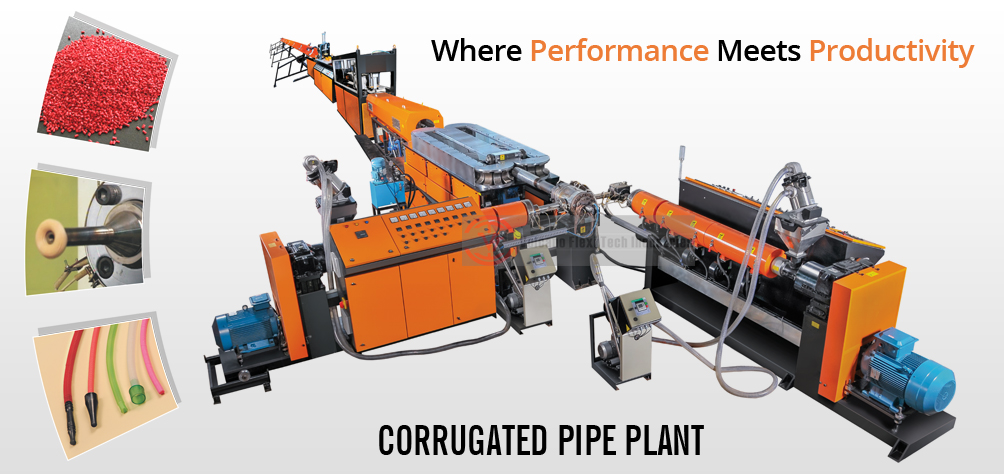 Corrugated Extrusion Pipe Line Plant